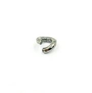 HJR8BR. Sterling Silver Black Rhodium 8mm Hammered Open Jump Ring